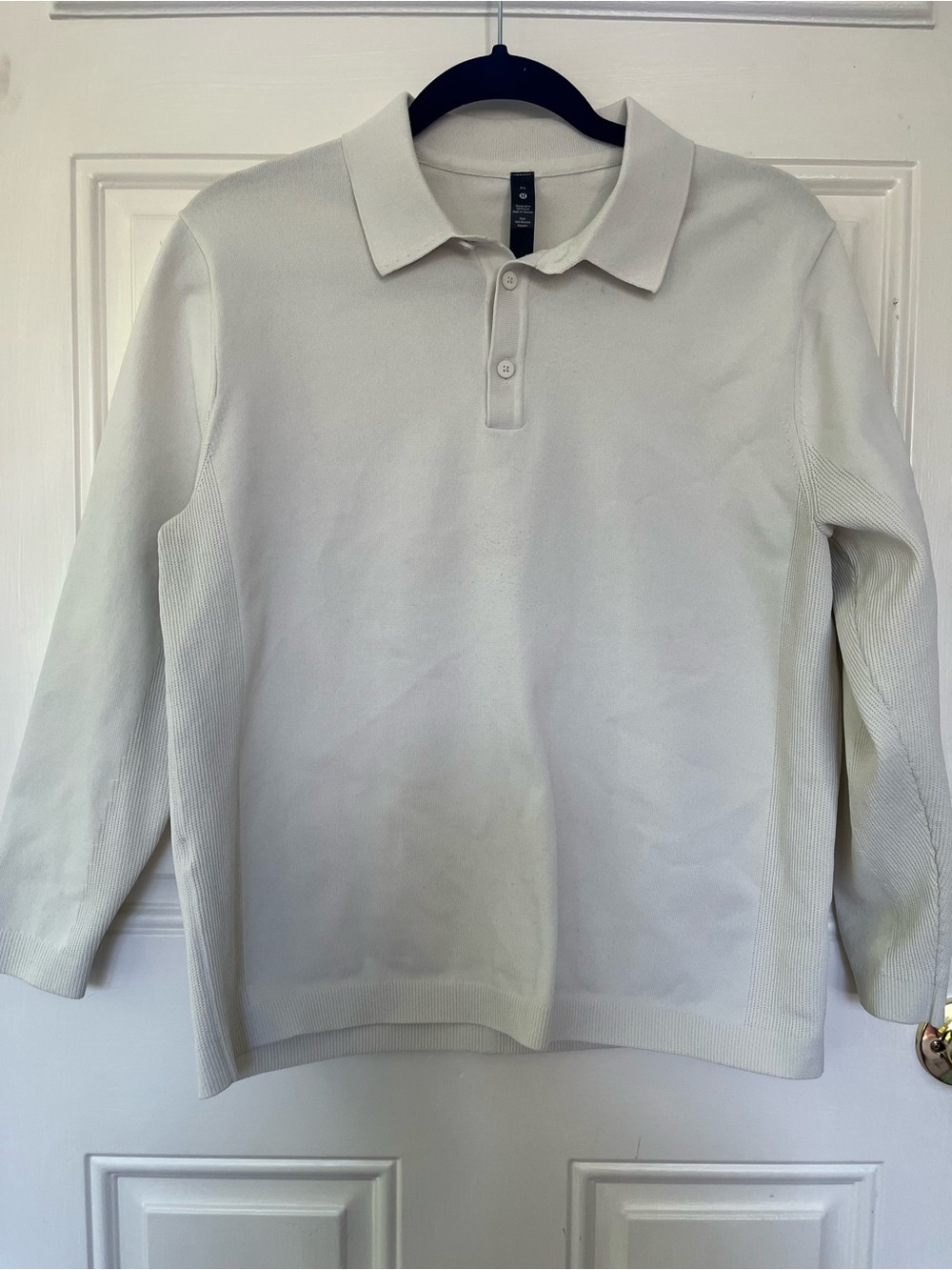 lululemon athletica Men's Long Sleeve Polo - Off-White
